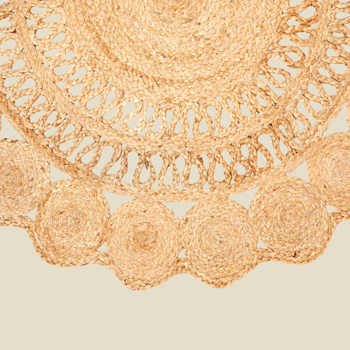 Zarié Riva Handwoven Jute Rug | Textured Weave Design