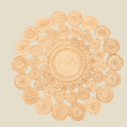 Zarié Vira Handwoven Jute Rug | Layered Weave Design