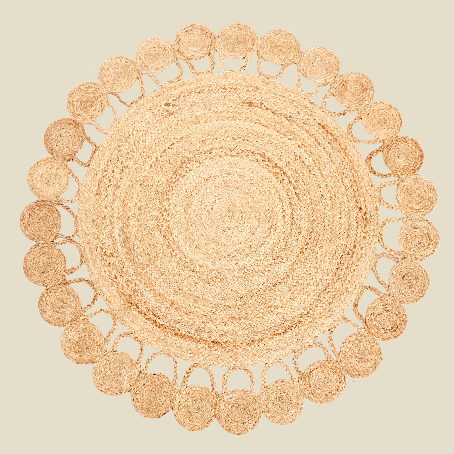 Zarié Meher Handwoven Jute Rug | Connected Weave Design