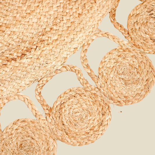 Zarié Meher Handwoven Jute Rug | Connected Weave Design