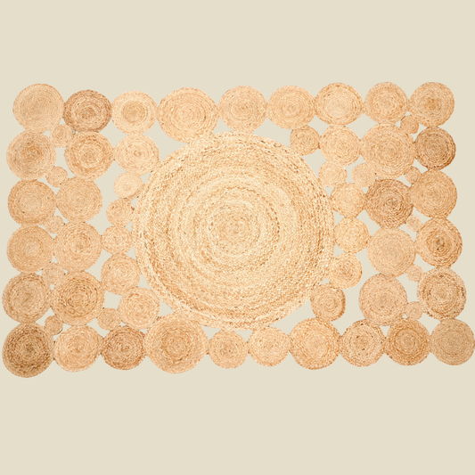 Zarié Veda Handwoven Jute Rug | Structured Weave Design