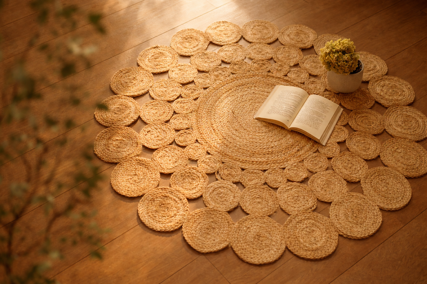 Zarié Vira Handwoven Jute Rug | Layered Weave Design
